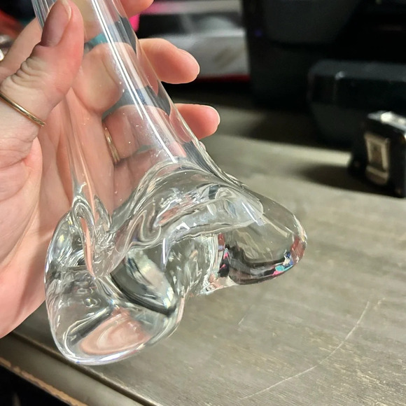 Vintage - Designs Clear Glass Bud Vase 12 inches tall - Picture 5 of 5